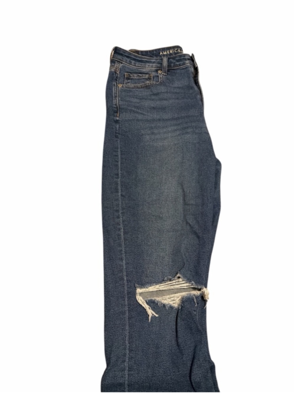 American Eagle Mom Jean Stretch - High-Waisted Distressed - Size 6 Regular - Picture 9 of 10